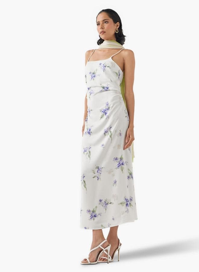 2Xtremz Floral Print Strappy Midi Dress - Image 1