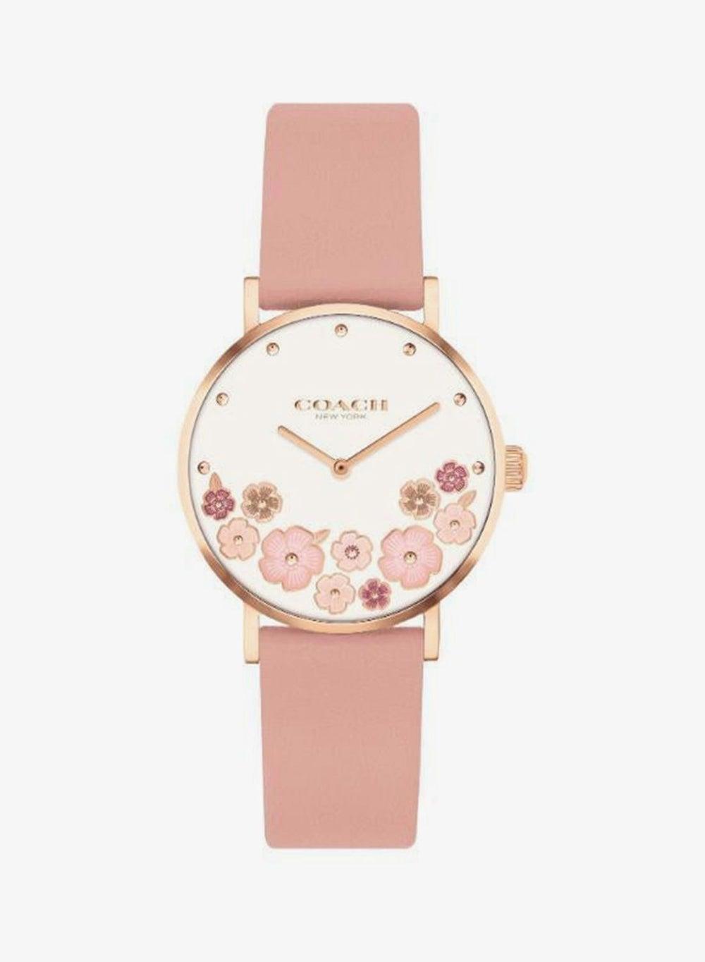 Perry 2-Hand Quartz Watch, Pink Leather Strap 14503769 - Image 1