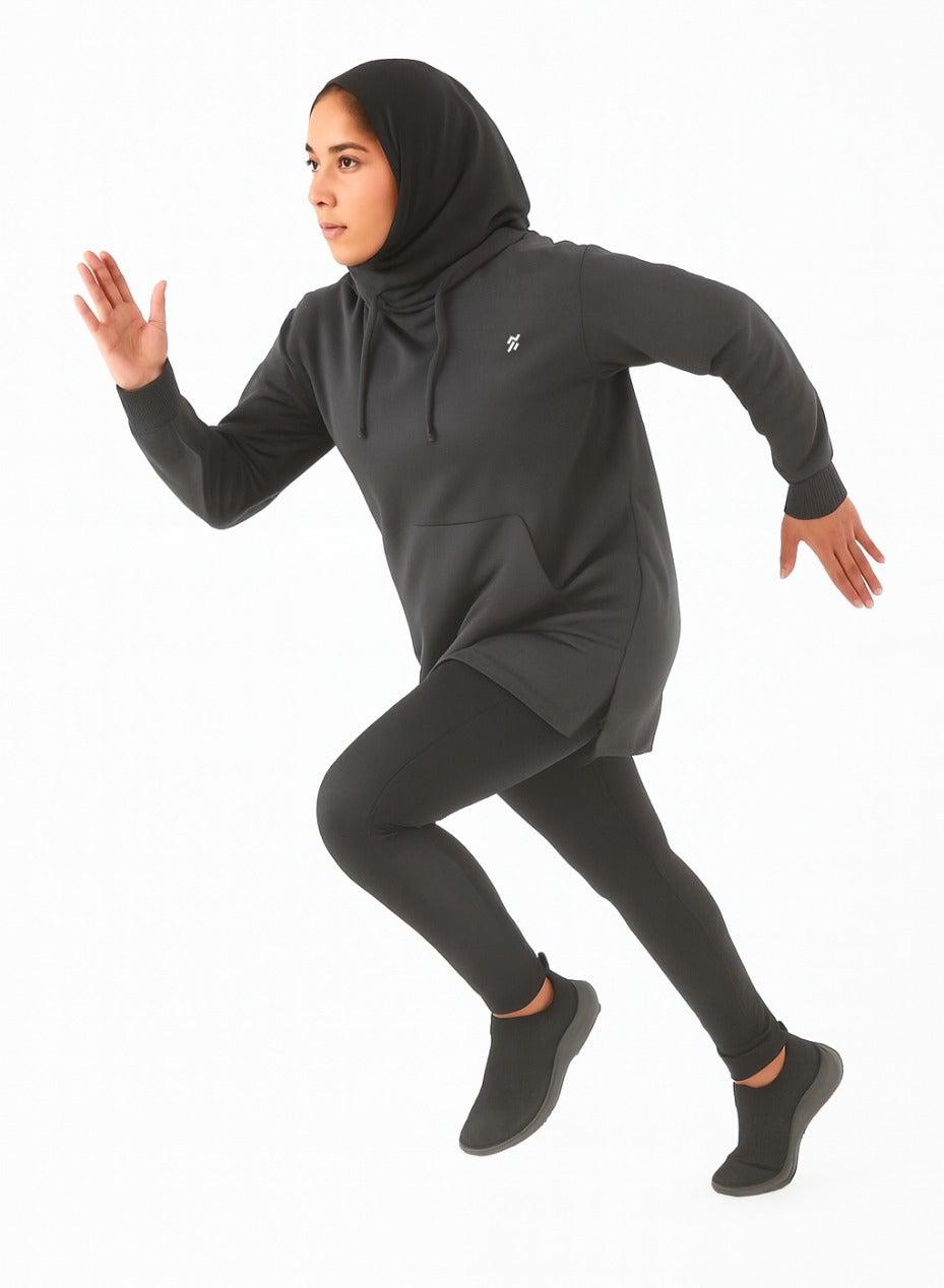 Modest Oversized Gym Hoodie for Women - Image 1