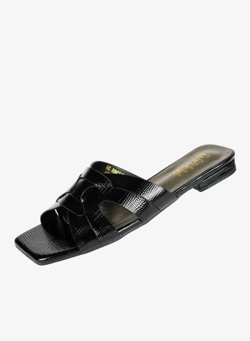 092-2682 Michelle Morgan Ladies Black Slider Sandals - Image 1