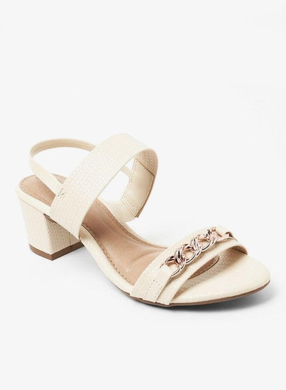 Beira Rio Cream Back Strap Sandals Made in Brazil - Image 1