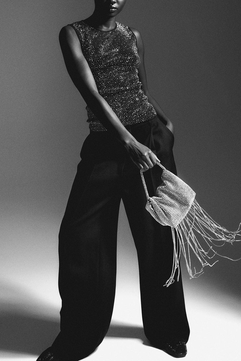 Tailored Wool-Blend Loose-Fit Trousers - Image 1
