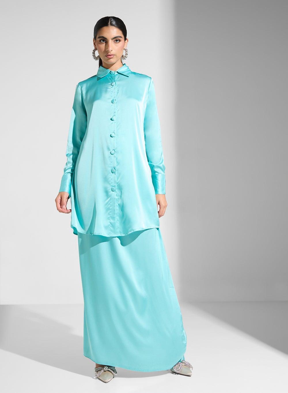 Silk Long Sleeve 2 Piece Arabian Set - Image 1