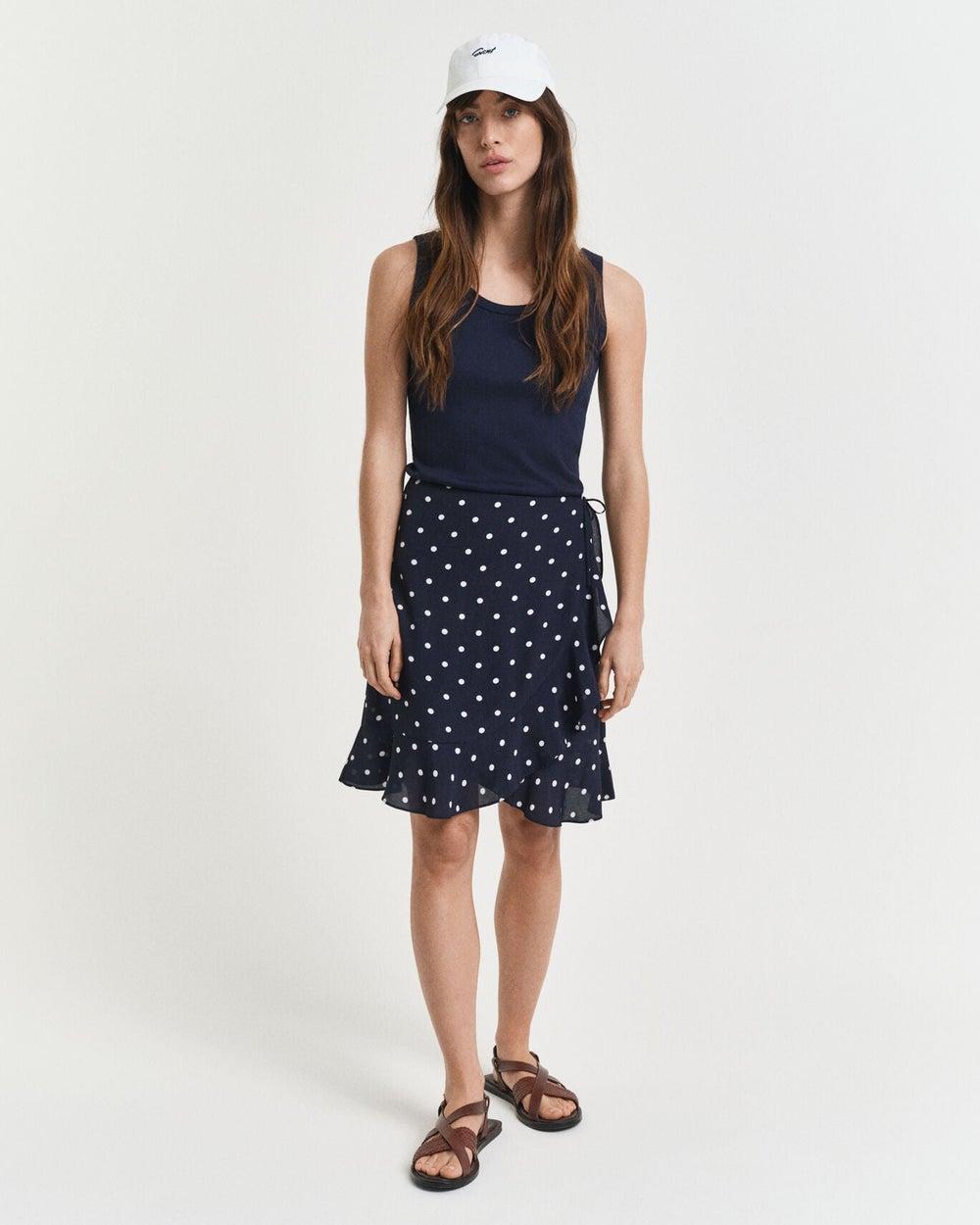 Dot Print Frill Mini Skirt - Image 1