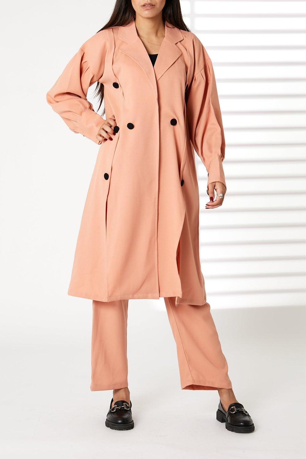 Barbie Crepe Trench Coat Set for Women - Image 1