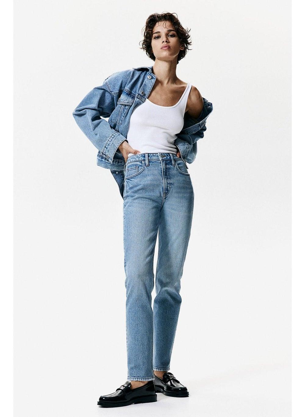 Slim Straight High Ankle Jeans - Image 1