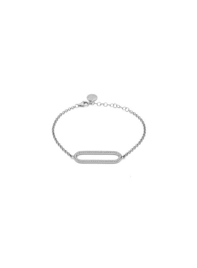 Bianca Silver Bracelet with White Cubic Zirconia - Image 1