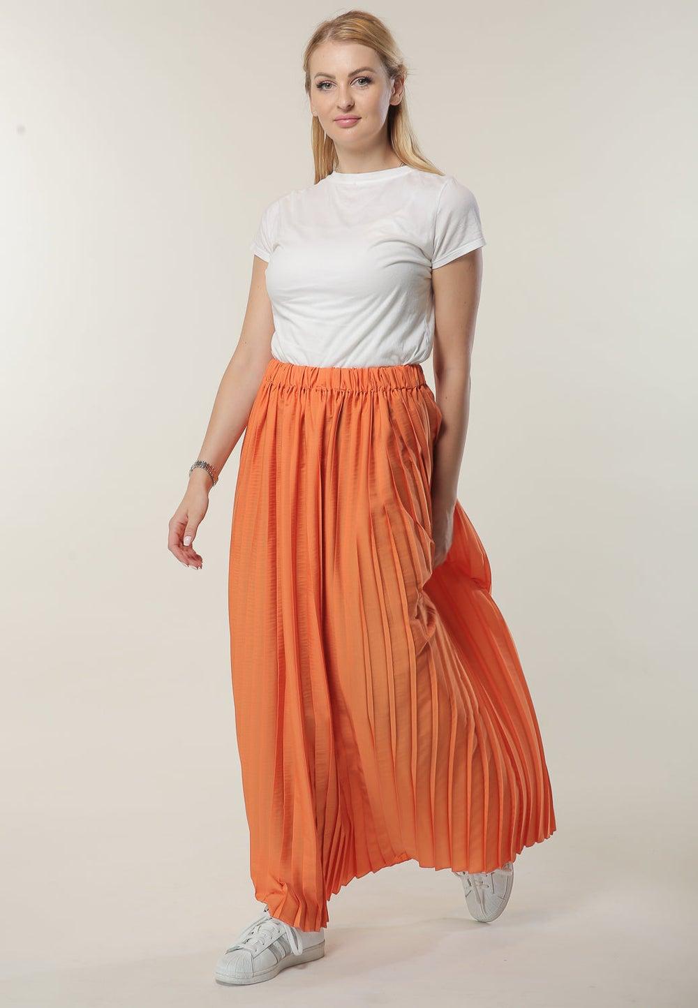 Pleated High-Waist Maxi Skirt - Image 1
