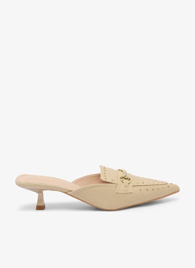 Open Back Kitten Heel Pumps - Image 1