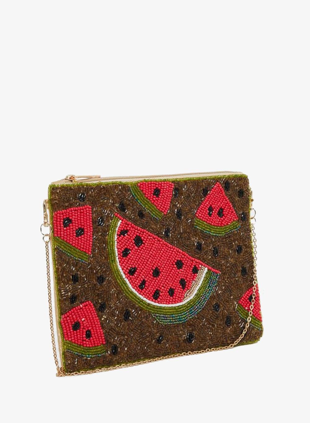 Styli Beaded Watermelon Clutch for Daytime Outings - Image 1