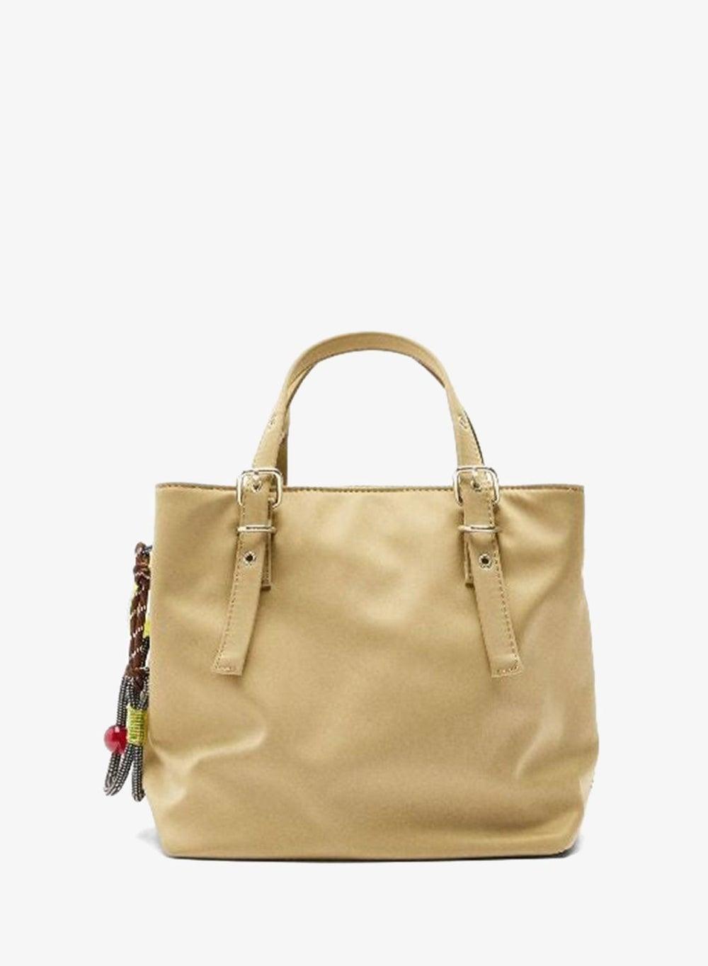 Nylon Tote Bag with Pendant Charm - Image 1