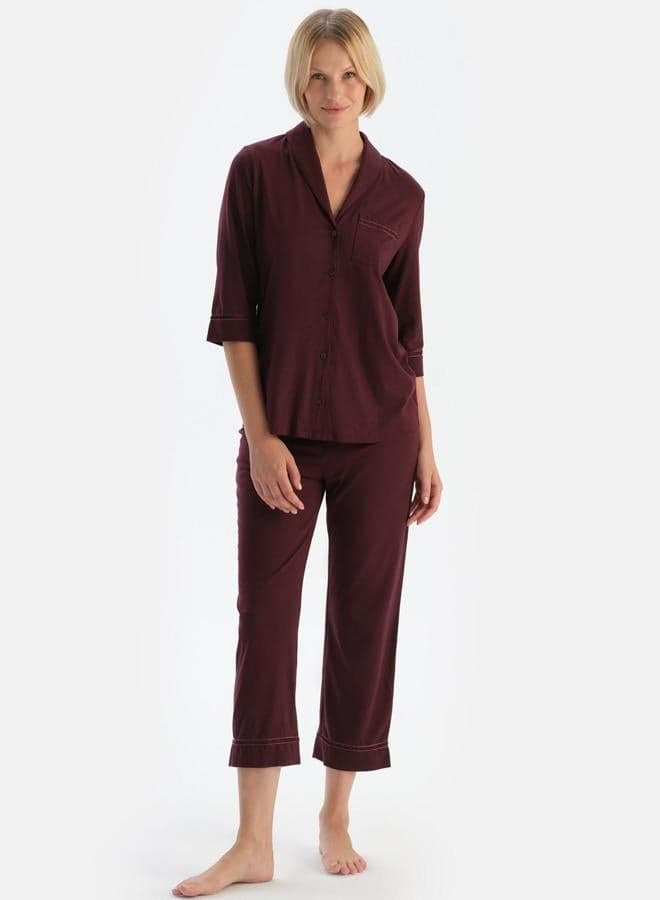 Supreme Red Shirt & Trousers Long Pyjama Set - Image 1