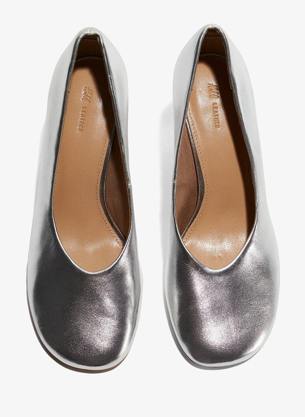 Leather Court Shoes with Rounded Toe and 8 cm Heel - Image 1
